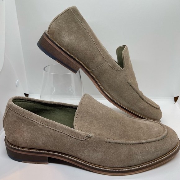 Gordon Rush RUSH luxury Men's Suede Loafers - Taupe Sz 9 - Picture 1 of 8